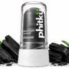 Phitku Crystal Roll On with Charcoal Extract | Natural Alum | Brightens Dark Underarms, Controls Body Odour | Fragrance-Free & Alcohol Free | Men & Women | 100g