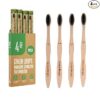 61chkeSU4PL._SX679_PIbundle-4,TopRight,0,0_AA679SH20_ Green Loops Bamboo Toothbrush Pack of 4, Charcoal Infused Soft PLA Bristles