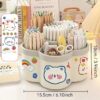 61fcXfHcydL._SX679_ AccuPrints Sumiko 360 Degree Rotating Pen Holder Desk School Study Stationery Gift for Students Organiser with Pen and Pencil Holders Pen and Pencil Stationary Storage Plastic Storage Box (WHITE)