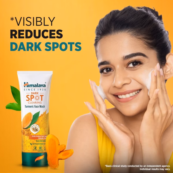 Himalaya Dark Spot Clearing Turmeric Face Wash | Reduce dark spots in 7 days | Organically sourced & Cold-pressed turmeric | 100ml (Pack of 3)