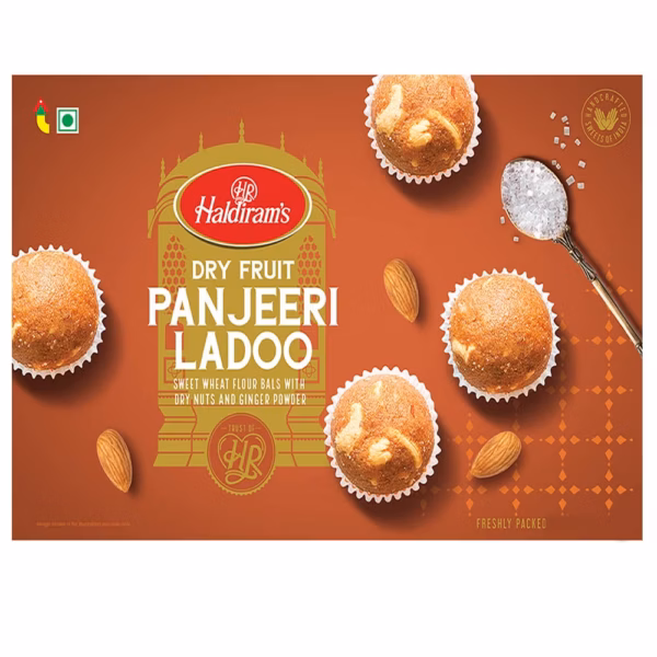 Haldiram's Mithas Ladoo - Dry Fruit Panjeeri Box,400 Gram,Indian Sweets Diwali Gift Pack,Almond