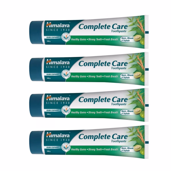 Himalaya Complete Care Toothpaste 600g(150gx4, Pack of 4)| For Strong Teeth & Healthy Gums | With Neem, Miswak & Triphala | Herbal Formulation