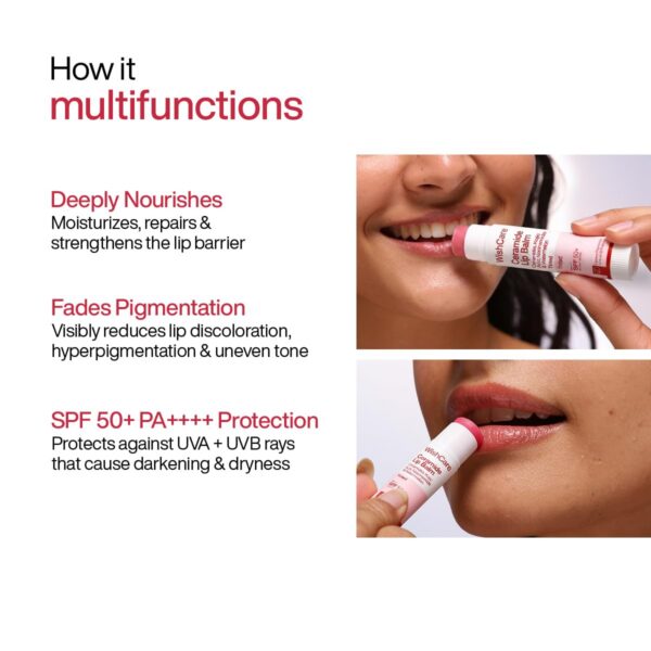 WishCare Tinted Lip Balm with SPF 50 PA+++ | Brightening Lip Balm for Dark Lips | Kojic Acid & Niacinamide | For Women | 5g (Pack of 2)