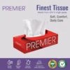 Premier 2-Ply Box Face Tissue Papers – 100 Pulls per Box (Pack of 4, 400 Pulls, 800 Sheets) –Ultra Soft, Gentle & Highly Absorbent Facial Tissues for Home, Office, Car & Travel | Red