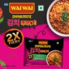 Wai Wai Dynamite Kimchi Korean Veg Instant Noodles, Spicy Korean Flavour, Pack of 4, 400 grams