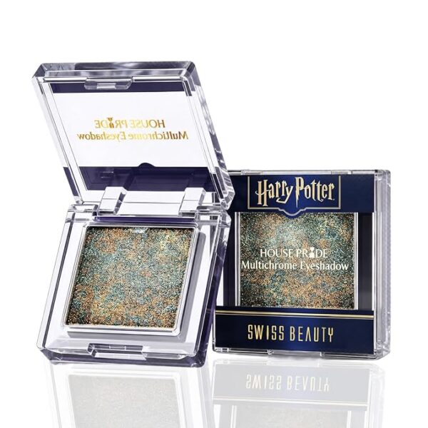 Swiss Beauty Harry Potter House Pride Multichrome Eyeshadow | Colour-Shifting Finish | Diamond Shimmer Infused | Blendable Formula | Up to 10 Hours Wear | 2.4 g, | Gryffindor Red Slytherin Green