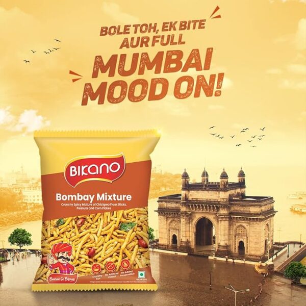 Bikano Bombay Mixture | Spicy & Tangy Indian Namkeen Snack | Crunchy Blend of Sev, Peanuts & Spices | Tea-Time Snack – 800g