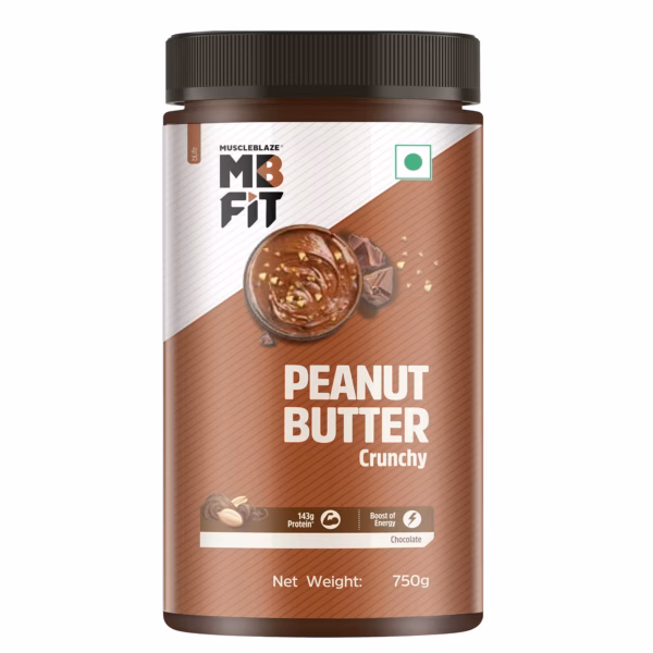 MuscleBlaze Fit Chocolate Peanut Butter, Crunchy, 750g
