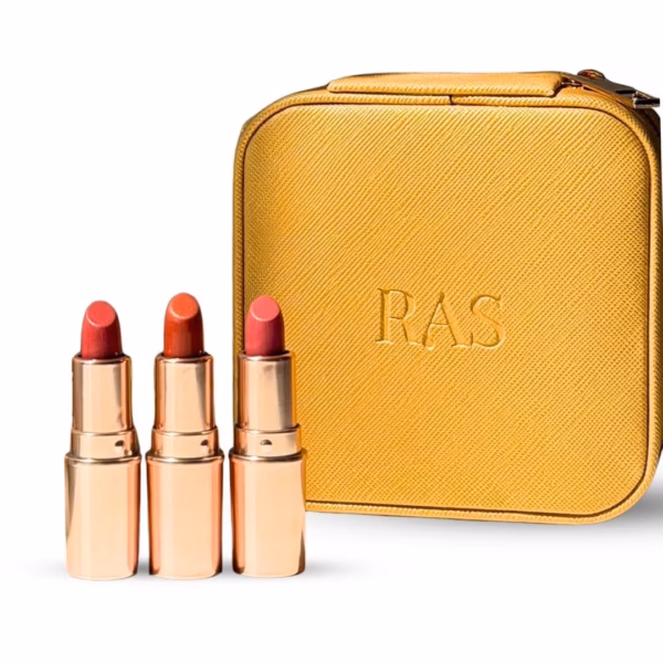 71qZraootsL._SL1080_ RAS Luxury Oils Lumiere Satin Matte Mini Lipstick Set of 3 for women | Long Lasting Hydrating Satin Matte Lipsticks | Creamy Pigmented Mini Lipstick Trio | Travel Size Lipstick Set for women | Lightweight Lipstick