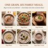 Krafted Millets Pre-Soaked & Steamed Ragi Rice (Nachni / Finger Millet) – 34x Calcium, 28x Fibre, 5x Iron vs White Rice | Gluten-Free, Low GI | Bone Health for Kids, Family & Elders | Cooks Like Rice in 15 Min (Pack of 8 × 380g)
