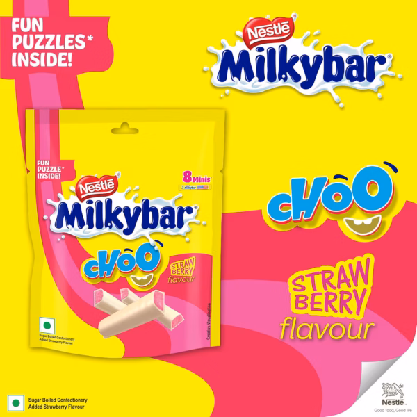 813HewPbgUL._SL1500_ Nestlé Milkybar Choo Strawberry Flavour Mini Treats, 80g Pack (8 x 10g)