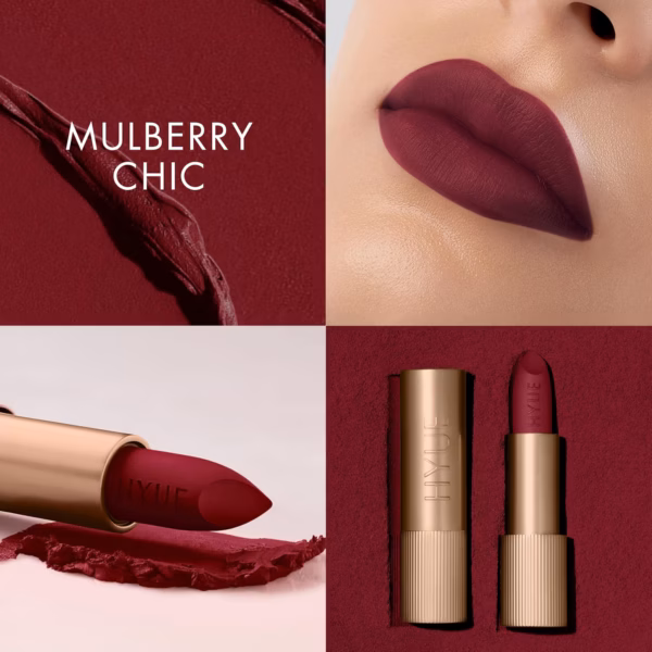 81OLvdvz6nL._SL1500_ HYUE Velvette Kiss Gift Set - In Crimson | 12.6 gm | Feather Light & Powder Matte Finish | Long-Wear Intense Color | With Jojoba, Almond & Gooseberry Extracts | Smudge-Proof & Travel-Friendly