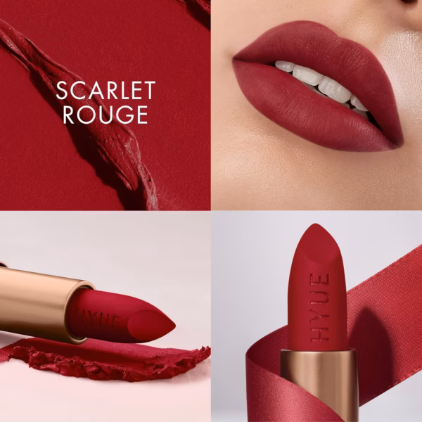 81PO2CUUMeL._SL1500_ HYUE Velvette Kiss Gift Set - In Crimson | 12.6 gm | Feather Light & Powder Matte Finish | Long-Wear Intense Color | With Jojoba, Almond & Gooseberry Extracts | Smudge-Proof & Travel-Friendly