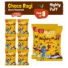 Slurrp Farm Healthy Snacks for Kids | Mighty Puff Choco Ragi | Not Fried, No Maida | Ragi Snack for School Tiffin and Travel-Friendly | 8 X 20g Each (Pack of 3)
