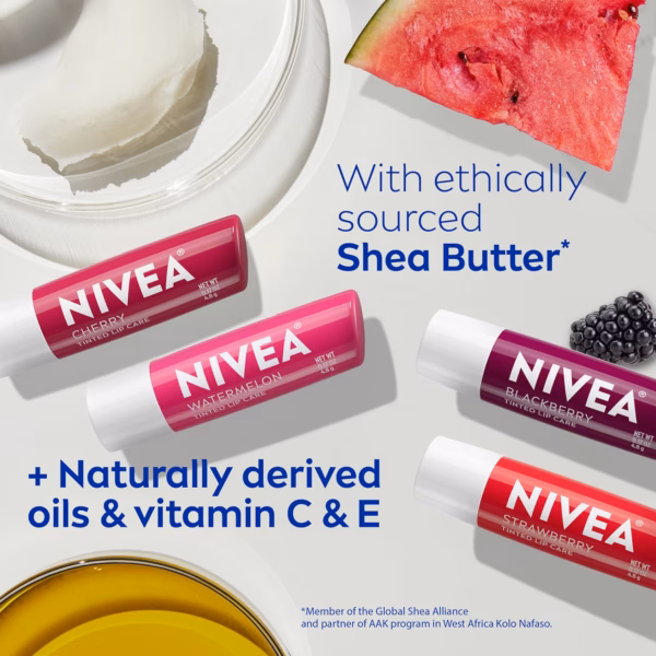 81gHbWDbN-L._SL1500_ Nivea Lip Care Fruit Variety Pack - Tinted Lip Balm For Beautiful, Soft Lips - Pack Of 4, Multicolor