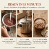 Krafted Millets Pre-Soaked & Steamed Ragi Rice (Nachni / Finger Millet) – 34x Calcium, 28x Fibre, 5x Iron vs White Rice | Gluten-Free, Low GI | Bone Health for Kids, Family & Elders | Cooks Like Rice in 15 Min (Pack of 8 × 380g)
