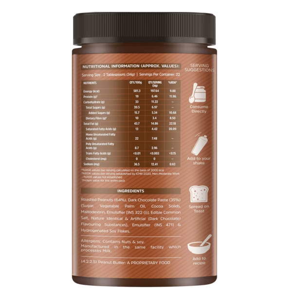 81o0+rHu5bL._SL1500_ MuscleBlaze Fit Chocolate Peanut Butter, Crunchy, 750g