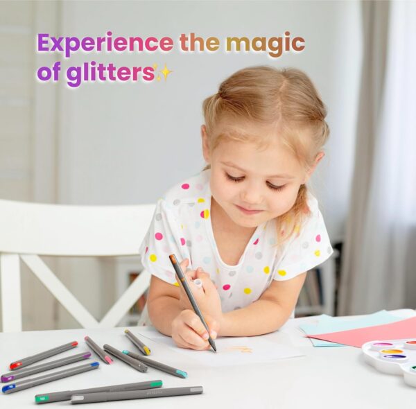 81oVRM9wvrL._SL1500_ Pentonic Glitz 1.0 mm Multicolor Glitter Gel Pen | Multicolor Ink, Set Of 10 Pcs