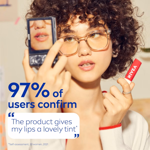 81uu7fvSd7L._SL1500_ Nivea Lip Care Fruit Variety Pack - Tinted Lip Balm For Beautiful, Soft Lips - Pack Of 4, Multicolor