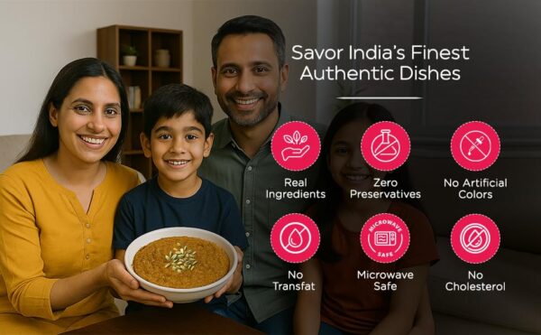 HOCCO Combo Pack of 5 (Chana Masala (300g), Mumbai Bhaji (300g), Dal Makhani (300 g), Smoked Paneer (300 g), & Moong Dal Halwa (250 g) | Just Heat & Eat | No Added Preservative & Colours | Meal Ready in 5 Mins | Serves 2